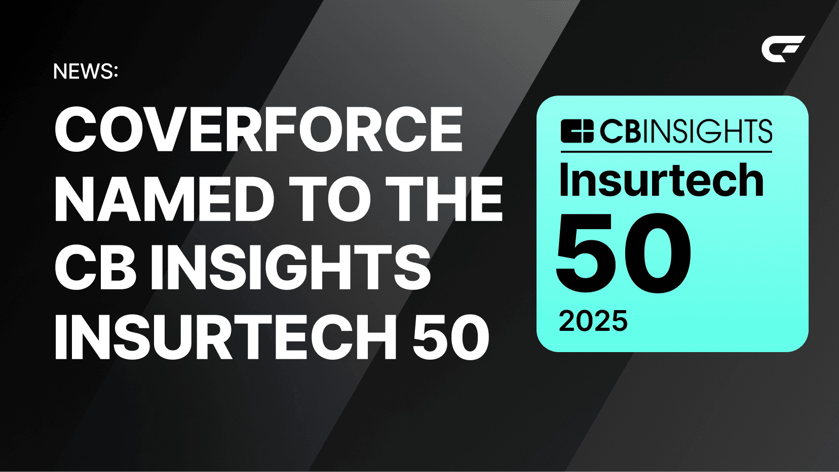 CoverForce Insurtech 50 2025 recognition