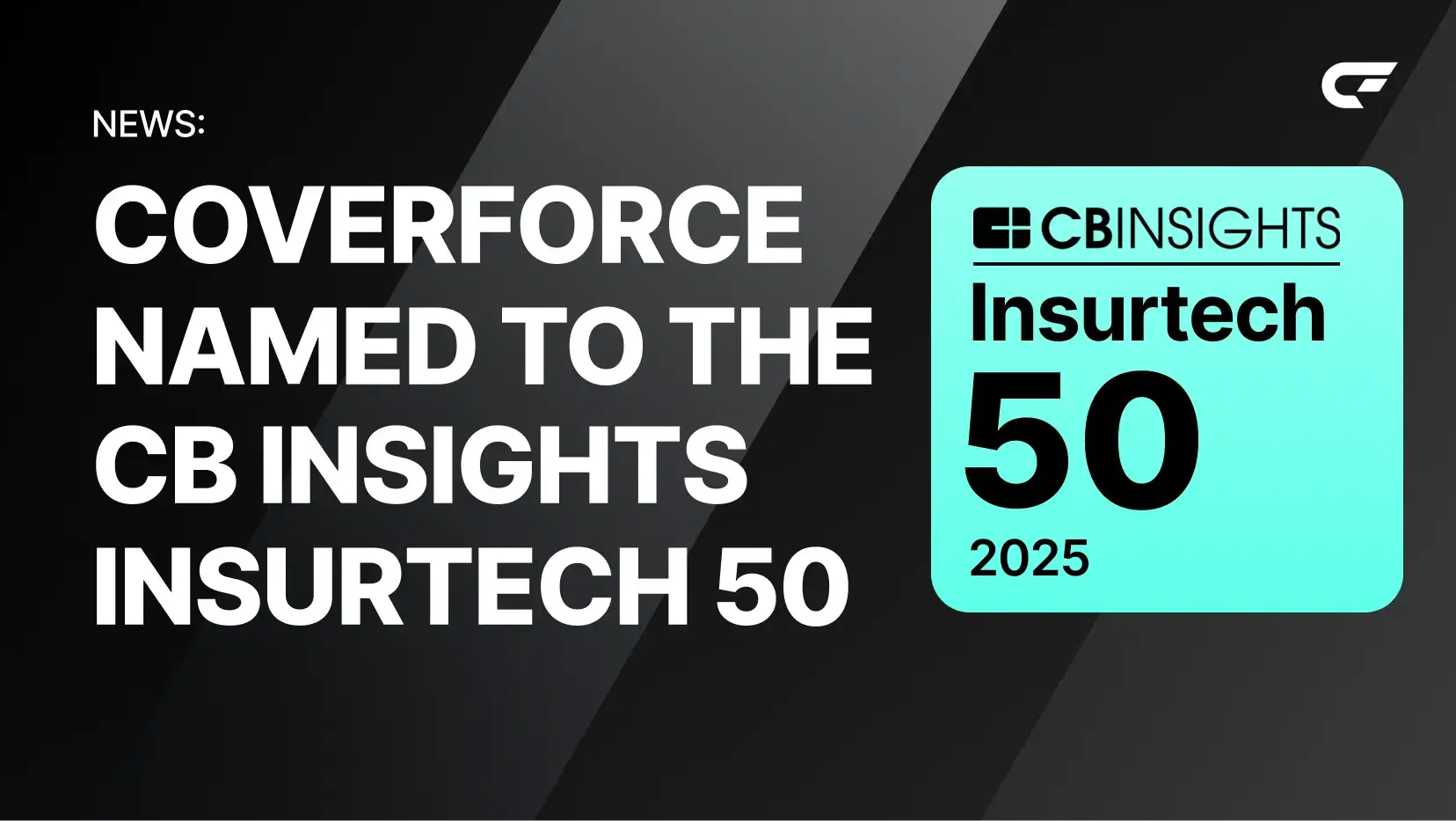 CoverForce Insurtech 50 2025 recognition
